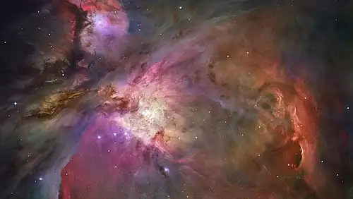 Vue panoramique partielle de la nébuleuse, par le télescope spatial Hubble (NASA).