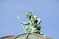 Statue de Saint-Hubert, au sommet du temple