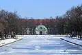 La fontaine, à l'extrémité du canal du château de Nymphenburg
