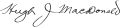 Signature de Hugh John Macdonald