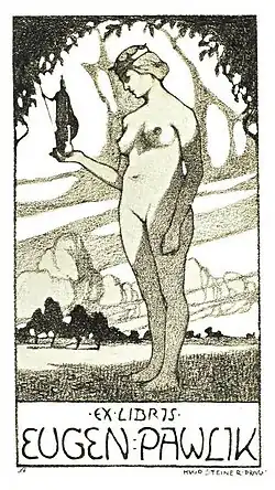Ex-libis, ca. 1919.
