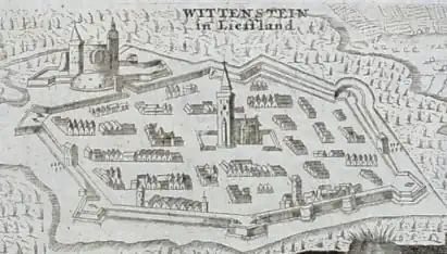 Paide et son château (avant 1632, pour une publication de son père, Levinus Hulsius).