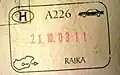 Cachet de sortie de Hongrie à Rajka.
