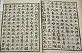 Calligraphie coréenne et chinoise en colonnes