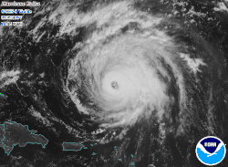 Ouragan Erika au nord des Petites Antilles le 8 septembre