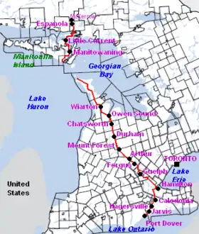 Carte de la route 6
