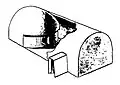 Plan en volume de la grotte de Sudama (11,004&nbsp;×&nbsp;5,961 ± 0,003&nbsp;±&nbsp;0,003&nbsp;m).