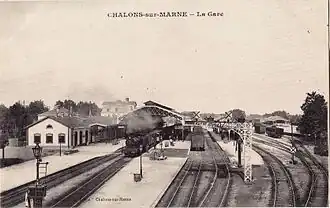 La gare au tout début du XXe&nbsp;siècle.