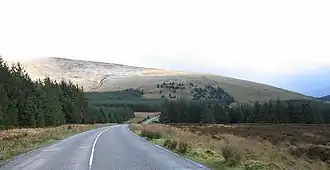 Vue de Tonelagee depuis Wicklow Gap à l'ouest.