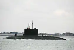 Le INS&nbsp;Sindhurakshak (S63) indien le 24 février 2013. Il explose dans le port de Bombay le 14 août 2013.