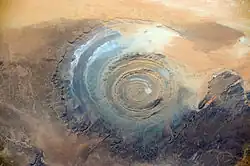 La structure de Richat photographiée depuis la Station spatiale internationale