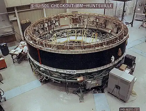 Construction de l'IU (Instrument Unit)à Huntsville