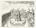 Gravure pour le livre "I Portici di Atene" par Bartolomeo Zappata, Turin, 1678.
