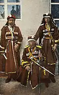 Tenue d'Ottomans caucasiens (XIXe&nbsp;siècle) de Syrie, Jordanie et Palestine.