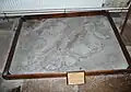 Fossile d'Ichthyosaurus dans l'église St. Andrew de Stogursey (en).
