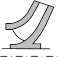 Icon of semi-axial impeller with low nq