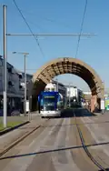 L'édicule de la station Jean Vilar en 2008 avant sa transformation pour accueillir le tramway.