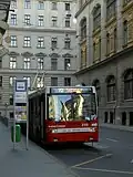 Ligne 70 à l'arrêt Honvéd utca en 2013.