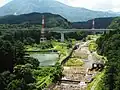Conduite le long de la rivière Ikejiri et de l'étang du village de Sekikawa