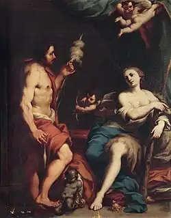 Hercule et Omphale, XVIIIe siècle.