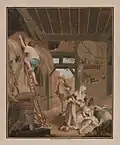 Jeune paysanne de : Il est trop tard, 1789.