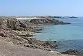 La côte sud-ouest de l'île d'Houat.