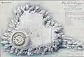 Plan de l'île Cigogne datant de 1717, par Robelin (Bibliothèque nationale de France).