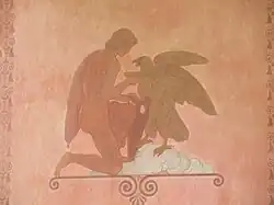 Zeus / Jupiter en aigle, nourri à l'ambroisie.