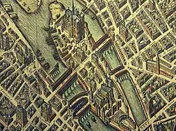 Le Petit-Pont sur le plan de Vassalieu (1609).