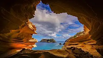 L'îlot de Cima vu depuis Porto Santo. Mai 2021.