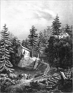 La chapelle Saint-Bruno au XIXe siècle, ill. Alexandre Debelle (1805-1897).