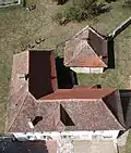 Vue aérienne de la maison.