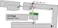 Plan du deuxième étage du bâtiment