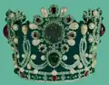 La couronne portée par l'impératrice Farah Diba lors de son couronnement en 1967.