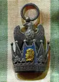 Insigne de chevalier, en argent émaillé (2e&nbsp;type à boules, modèle napoléonien)