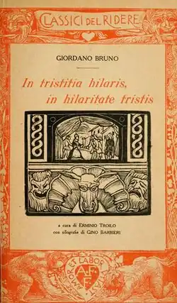 Giordano Bruno Joyeux dans la tristesse, triste dans la joie
