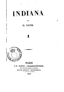 Image illustrative de l’article Indiana (roman)