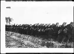 Infanterie belge dans les tranchées (Malines, 1914).
