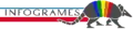 Logo présent sur les premiers jeux d'Infogrames, septembre 1983 à septembre 1996.