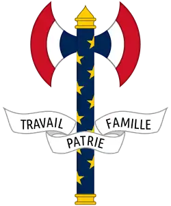 La francisque utilisée par l'État français.