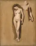 Ingres, étude pour Roger délivrant Angélique, 1818.