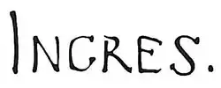 signature de Jean-Auguste-Dominique Ingres