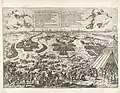 Le siège de Valenciennes, gravure de Johann Wilhelm Baur (vers 1630)