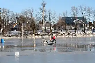 Renforcement de la glace en arrosant