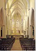 Intérieur de l'église avant restauration