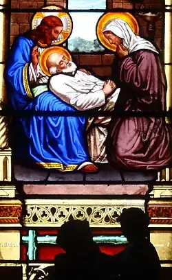 Scène de vitrail.