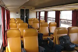 Intérieur d'une Z 9600 d'origine. Les Z 7300 ont un aménagement intérieur identique, omnibus