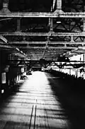 Intérieur du bâtiment de l'usine Forclum.