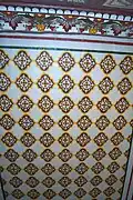 Interior art work on roof of Kuthar palace