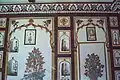 Interior wall paintings on palace of Kuthar